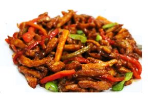 Chicken Chili Dry with Veg Chow Mein